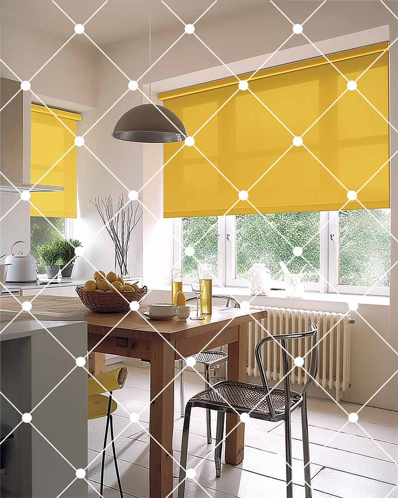 Roller Blinds In A bright Modern Kitchen
